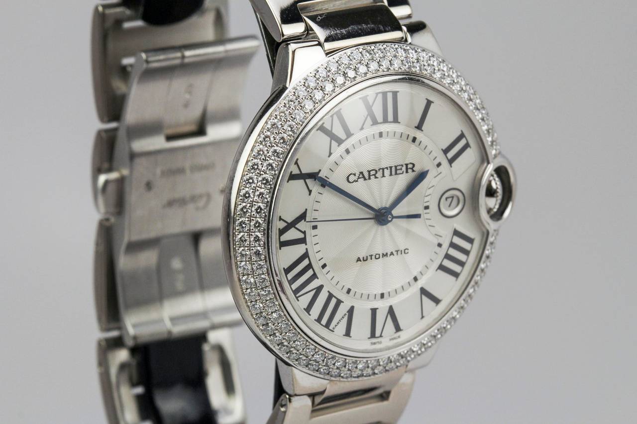 Cartier White Gold Diamond Ballon Bleu Wristwatch 3