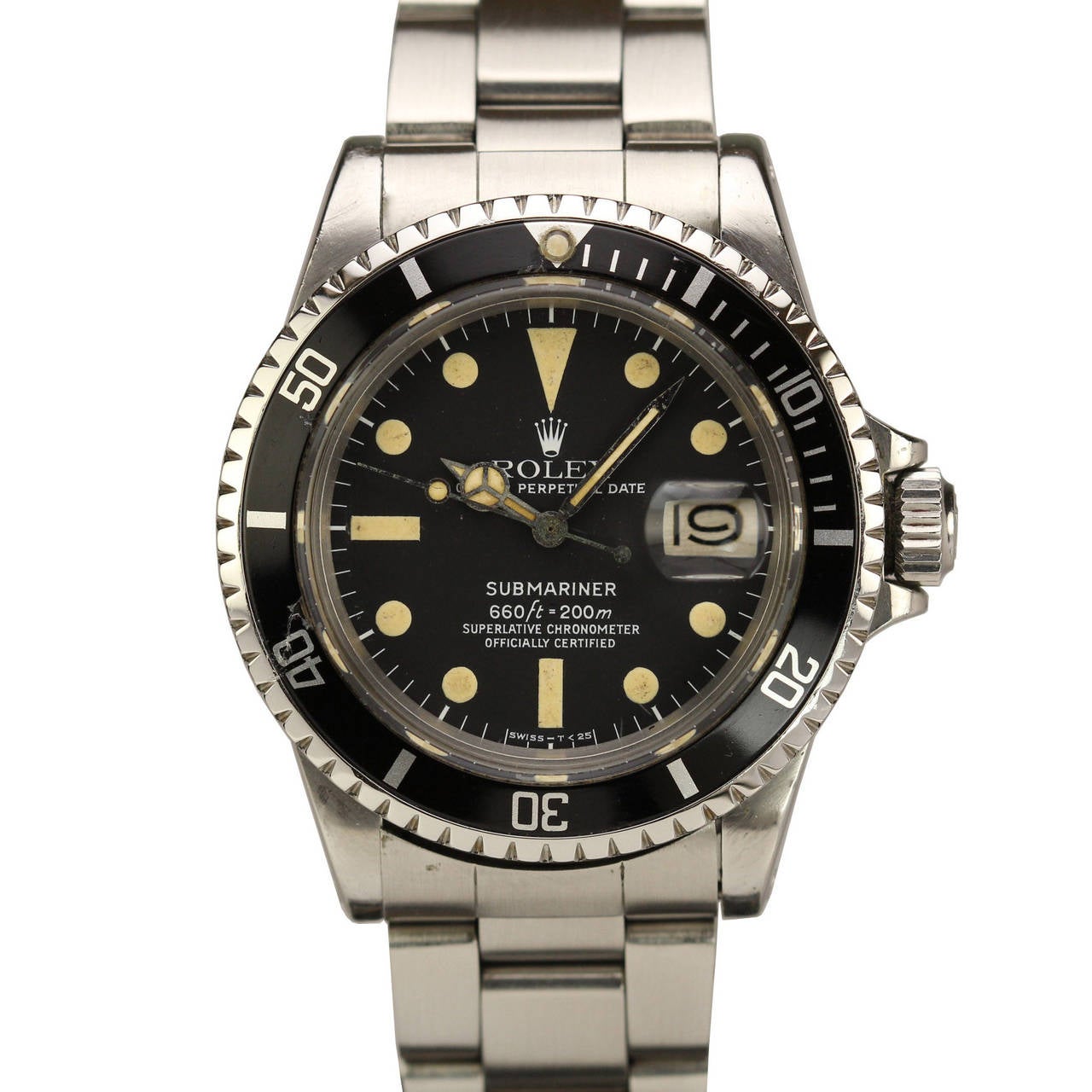 Rolex Stainless Steel Submariner Date Wristwatch Ref 1680
