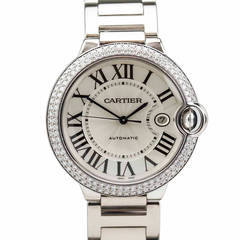 Cartier White Gold Diamond Ballon Bleu Wristwatch