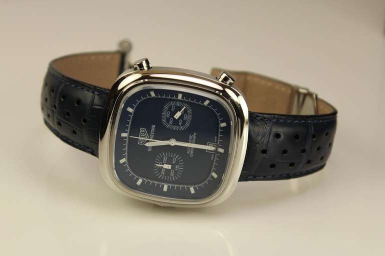 Tag Heuer Stainless Steel Silverstone Chronograph Wristwatch circa 2010 In Excellent Condition In Miami Beach, FL