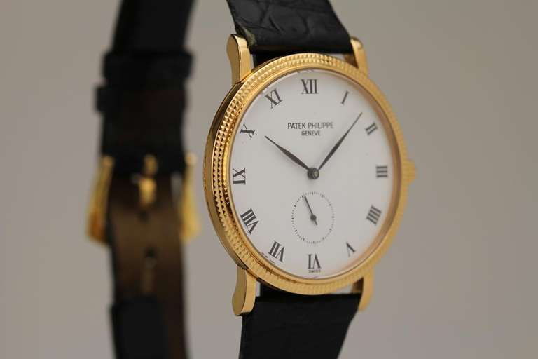 Men's Patek Philippe Yellow Calatrava Wristwatch Ref 3919