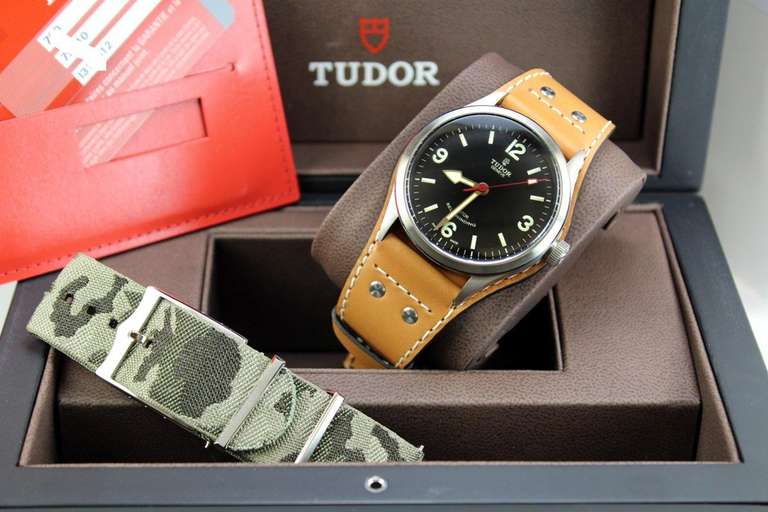 Tudor Stainless Steel Heritage Ranger Ref 79910 circa 2014 In Excellent Condition In Miami Beach, FL