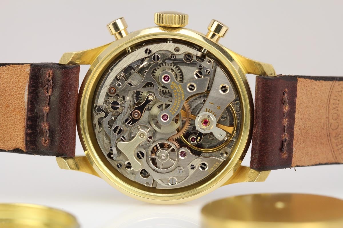 LeCoultre Yellow Gold Chronograph Wristwatch 3
