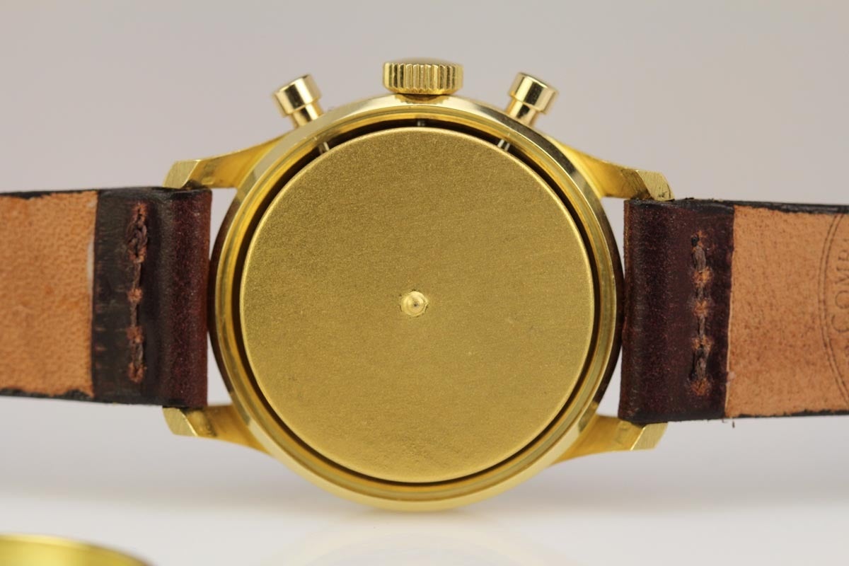 LeCoultre Yellow Gold Chronograph Wristwatch 2