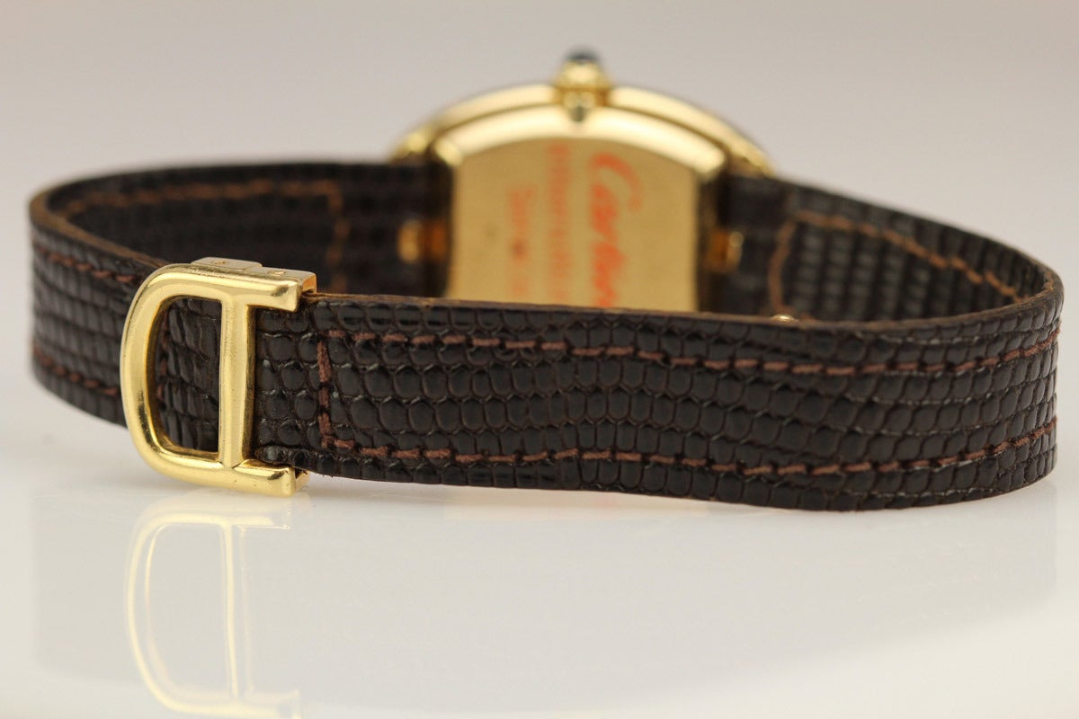 Cartier Lady's Yellow Gold Baignoire Wristwatch at 1stDibs