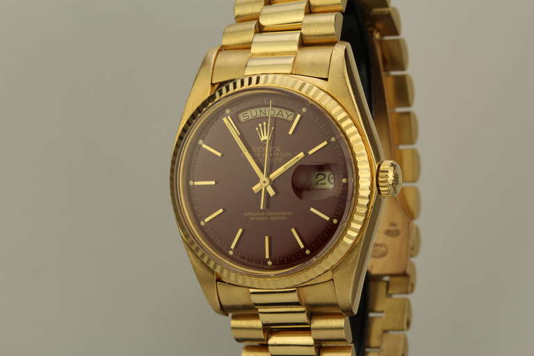 Rolex Yellow Gold Day-Date President Wristwatch Ref 1803 circa 1977 1