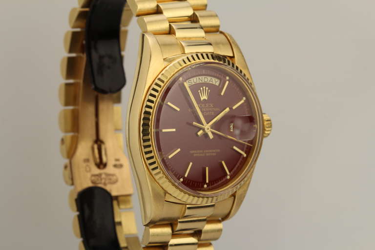 Rolex Yellow Gold Day-Date President Wristwatch Ref 1803 circa 1977 2