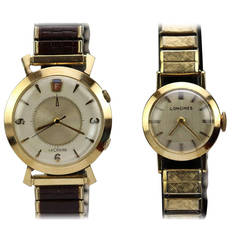 Vintage LeCoultre / Longines His & Hers Set "L Ford Collection" Wristwatches circa 1955