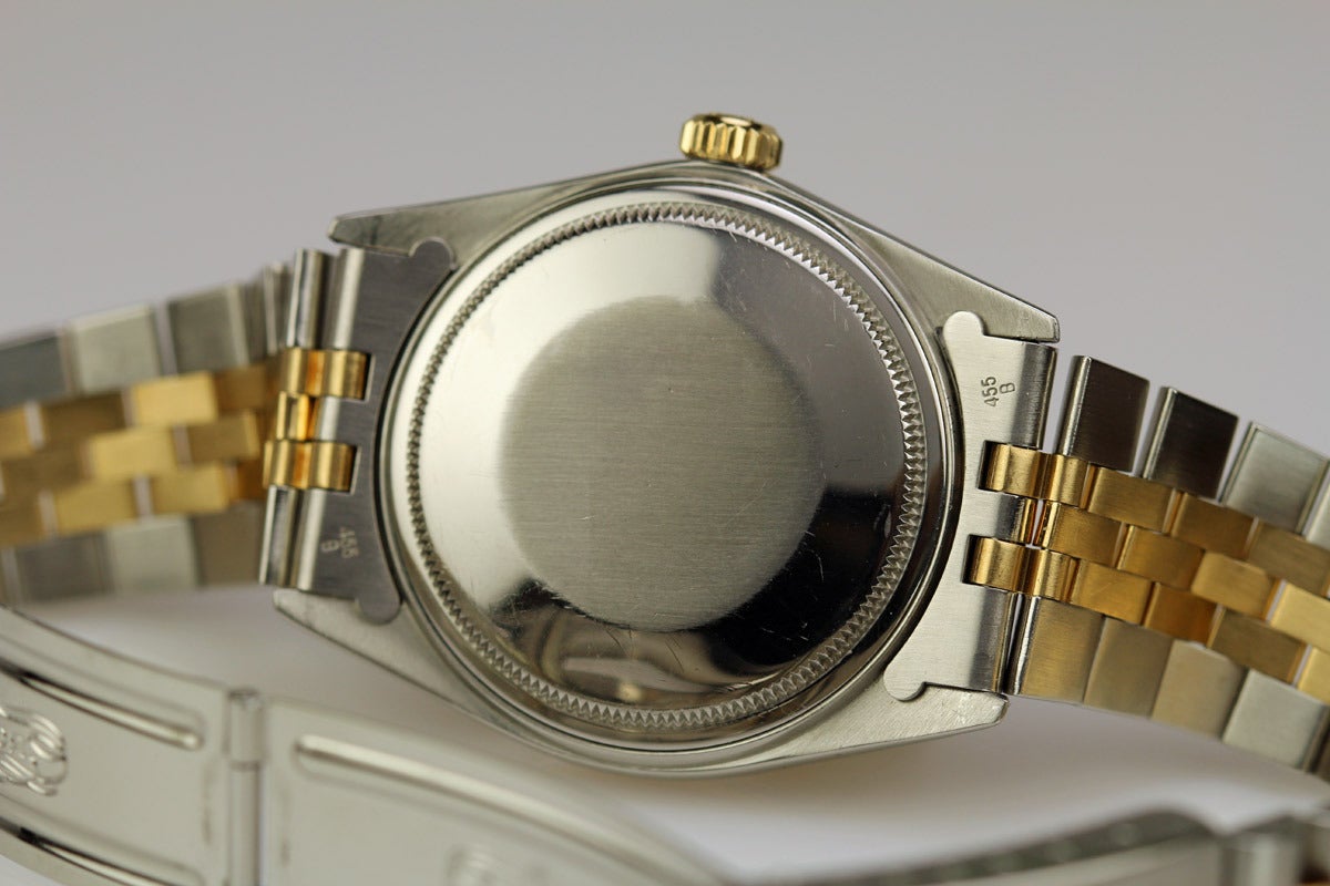 Men's Rolex Yellow Gold Stainless Steel Datejust Wristwatch Ref 16013