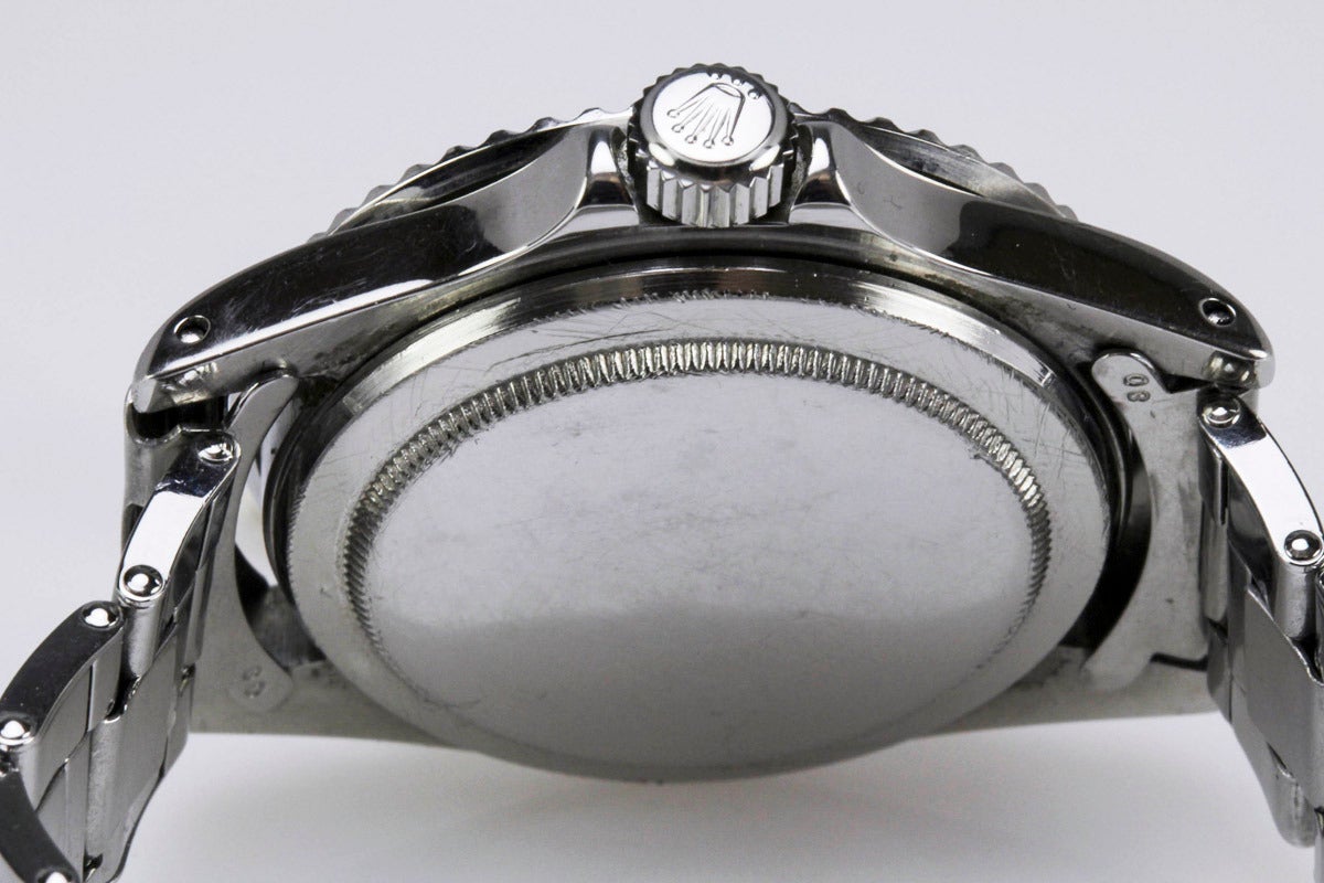 Rolex Stainless Steel Gilt Dial Submariner Wristwatch Ref 5512 In Excellent Condition In Miami Beach, FL