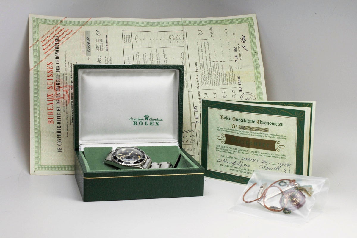 Rolex Stainless Steel Gilt Dial Submariner Wristwatch Ref 5512 2