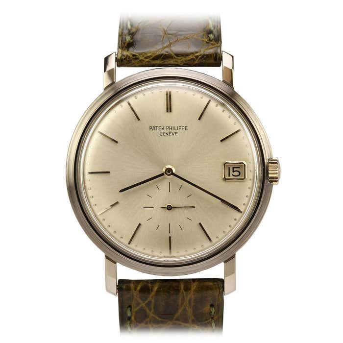Patek Philippe White Gold Calatrava Automatic Wristwatch Ref 3445 at ...