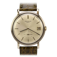 Patek Philippe White Gold Calatrava Automatic Wristwatch Ref 3445