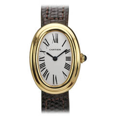 Vintage Cartier Lady's Yellow Gold Baignoire Wristwatch