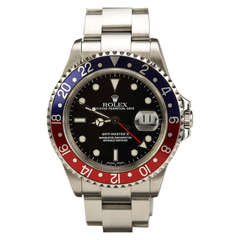 Retro Rolex Stainless Steel GMT-Master II Wristwatch Ref 16710 circa 1998