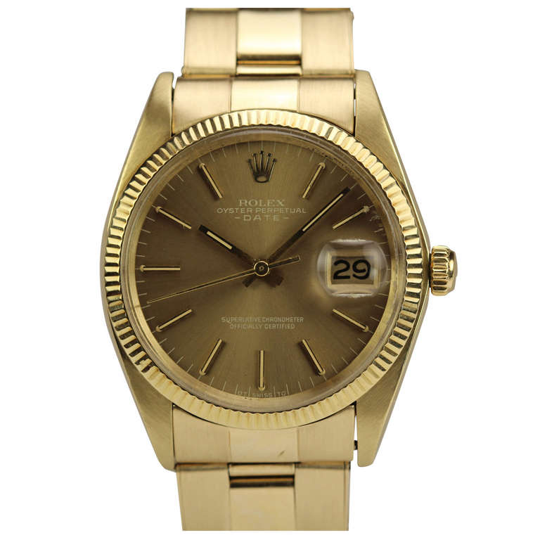 Rolex Yellow Gold Date Wristwatch Ref 1503 circa 1978