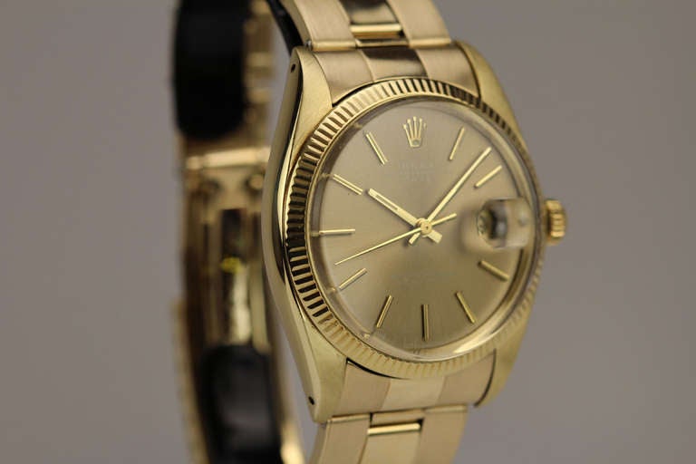 Rolex Yellow Gold Date Wristwatch Ref 1503 circa 1978 In Good Condition In Miami Beach, FL