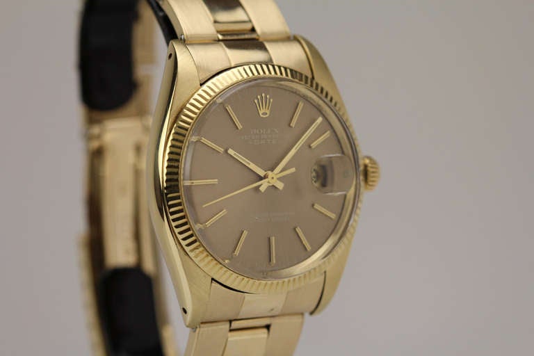 Women's or Men's Rolex Yellow Gold Date Wristwatch Ref 1503 circa 1978