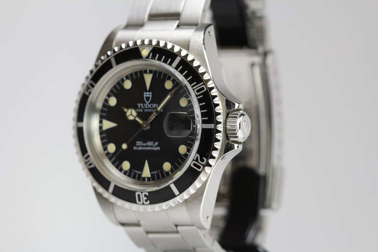 Tudor stainless steel Prince Oysterdate Submariner wristwatch, Ref. 79090, original maroon sticker on case back with stainless steel Tudor Oyster bracelet. Comes complete with box and papers.
