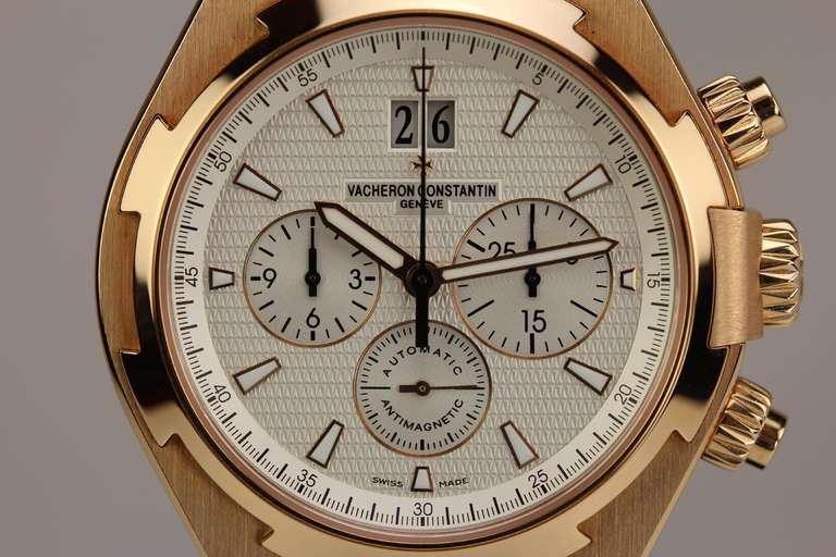 Vacheron Constantin Rose Gold Overseas Chronograph Wristwatch circa 2010s 1