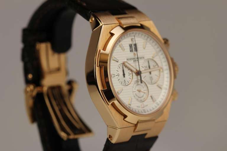 Vacheron Constantin Rose Gold Overseas Chronograph Wristwatch circa 2010s 2