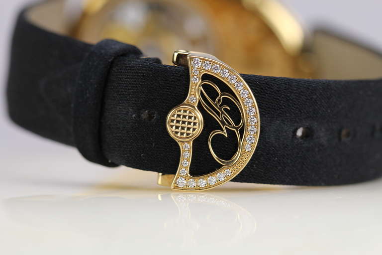 Breguet Lady's Yellow Gold and Diamond Reine de Naples Wristwatch In Excellent Condition In Miami Beach, FL