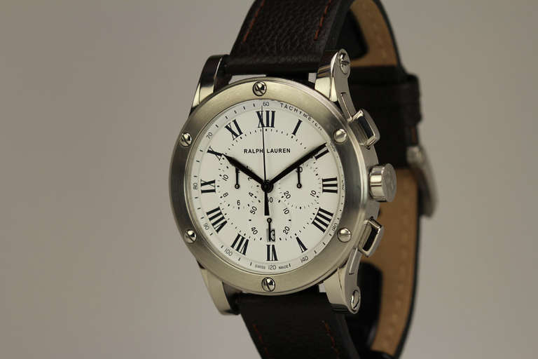 Ralph Lauren Stainless Steel Sporting Chronograph Wristwatch Ref K02300.