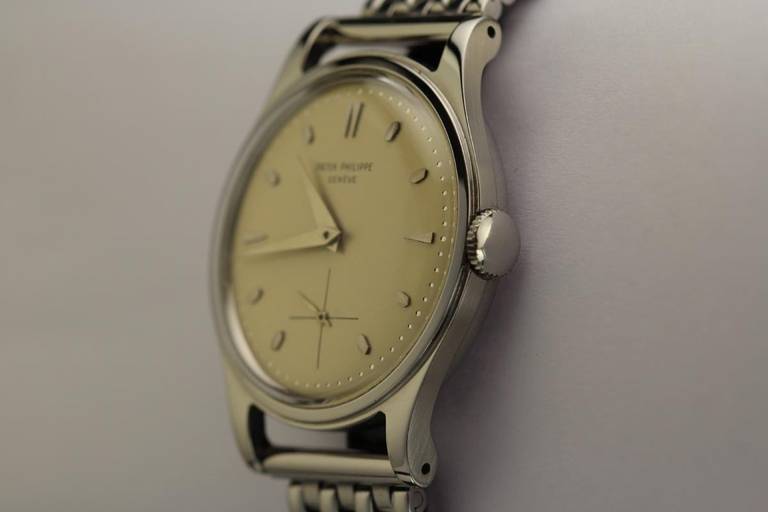Patek Philippe Stainless Steel Wristwatch Ref 2509 circa 1950s at 1stDibs | patek  2509 steel, patek philippe 2509