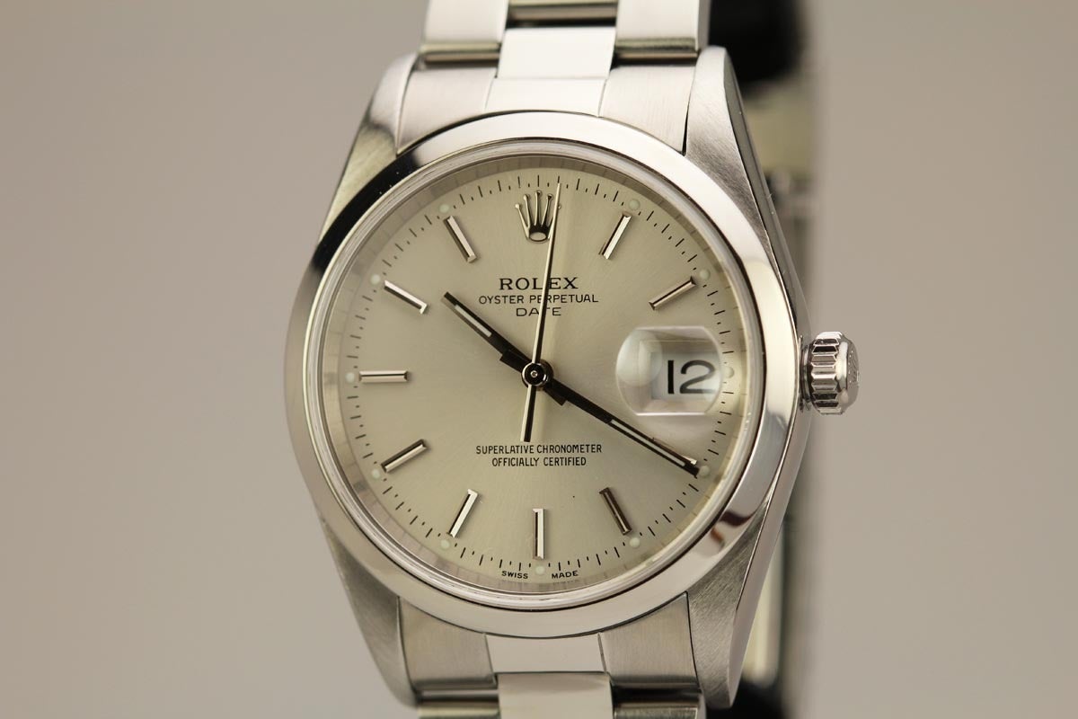 Men's Rolex Stainless Steel Midsize Date Wristwatch Ref 15200