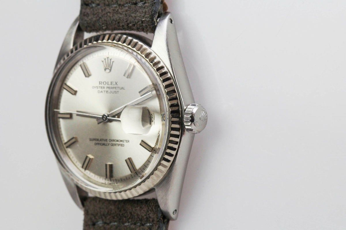 Rolex Stainless Steel Oyster Perpetual Datejust Wristwatch In Excellent Condition In Miami Beach, FL