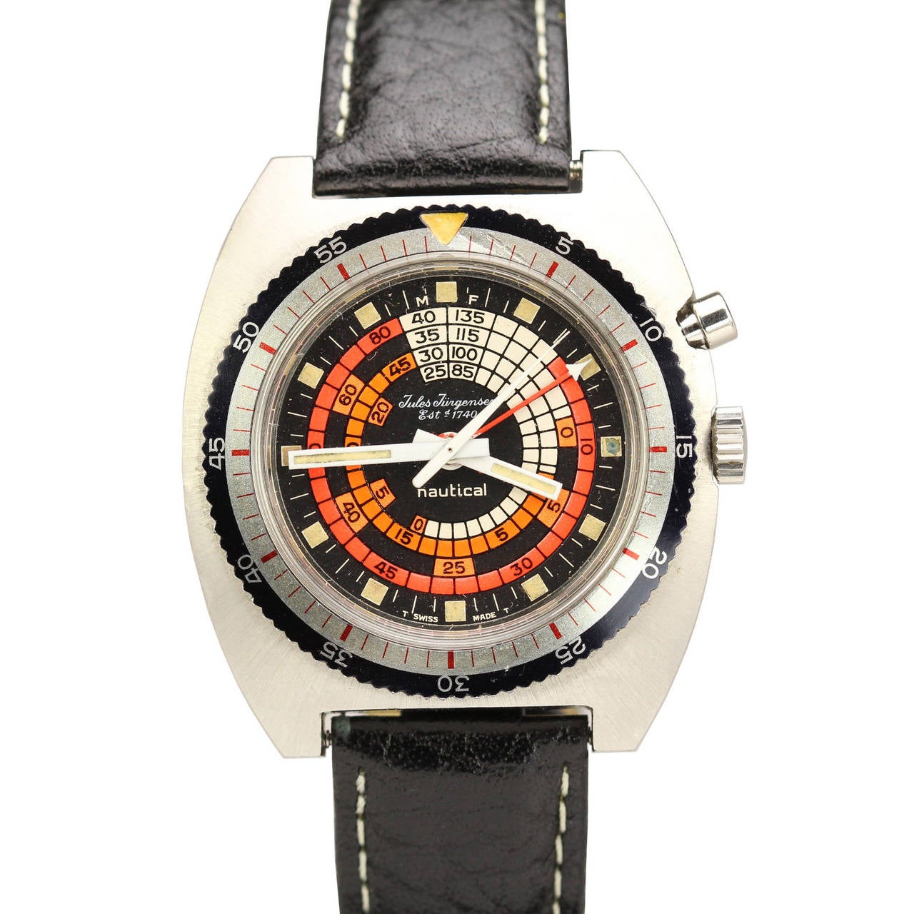 Jules Jurgensen Stainless Steel Nautical Wristwatch