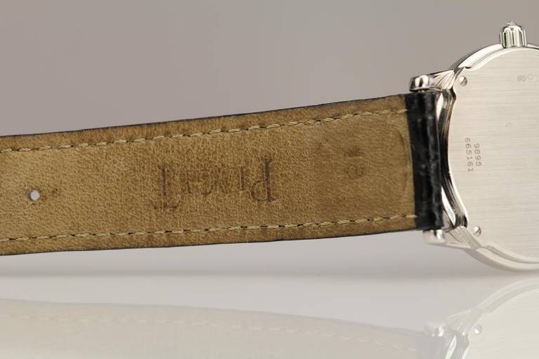 Piaget Lady's White Gold Diamond Wristwatch Ref 9895 6