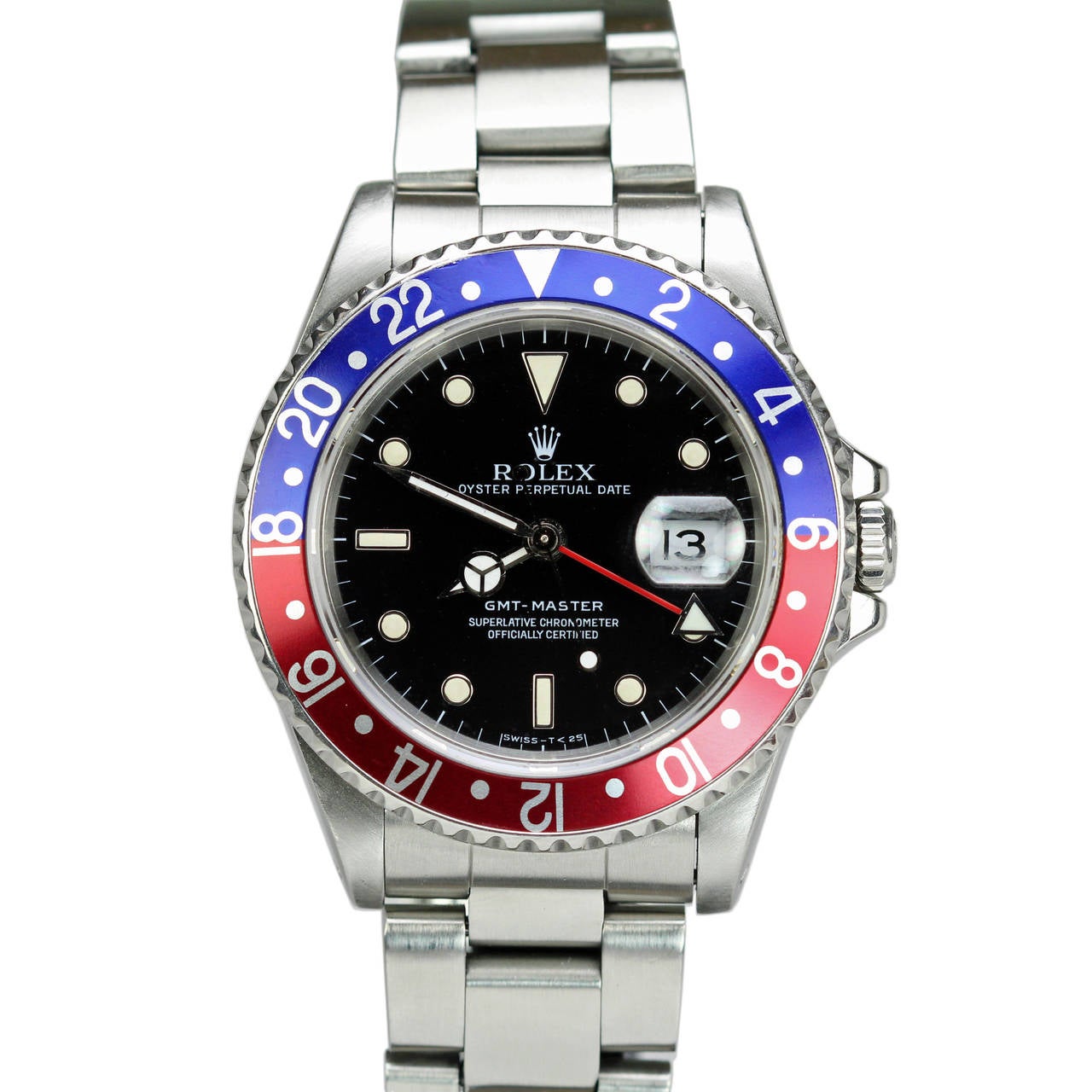 Rolex Stainless Steel GMT-Master Wristwatch Ref 16700