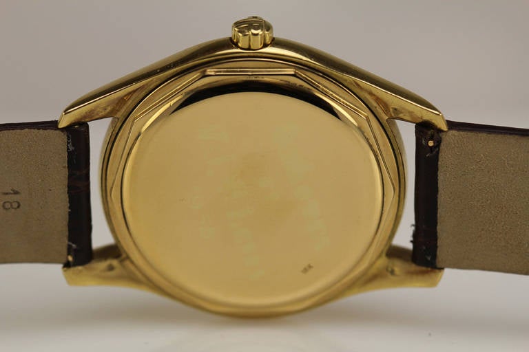 Men's Patek Philippe Yellow Gold Wristwatch with Enamel Dial Ref 2526 circa 1950s