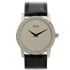 Piaget Lady's White Gold Diamond Wristwatch Ref 9895