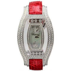 Chopard White Gold Happy Diamonds Quartz Wristwatch Ref 4528 1