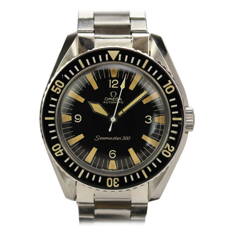Omega Stainless Steel Seamaster 300 Wristwatch circa 1960s