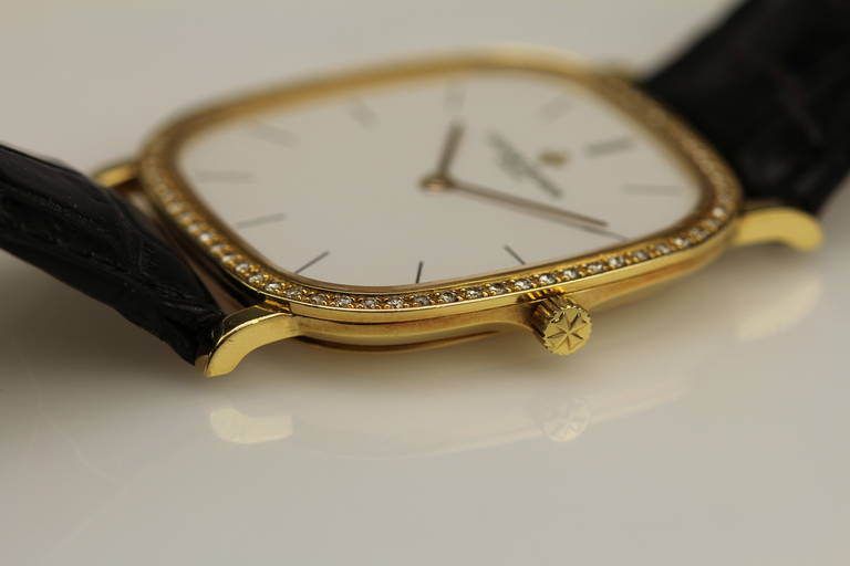 Vacheron Constantin Yellow Gold Cushion Wristwatch Ref 33595 4