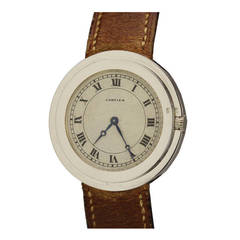 Cartier White Gold Wristwatch circa 1939