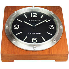 Panerai Teak Wood Luminor Table Clock PAM 254