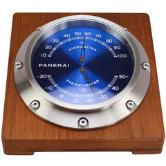 Panerai Hygrometer Thermometer Teak Wood Desk Instrument PAM 256