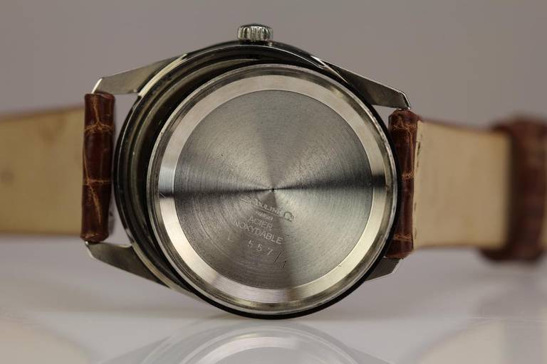 Men's Jaeger-LeCoultre Stainless Steel Master Marine Wristwatch circa 1960s