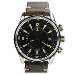 Jaeger-LeCoultre Stainless Steel Polaris Divers Alarm Wristwatch circa 1960s
