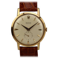 Rolex Rose Gold Precision Wristwatch circa 1950s