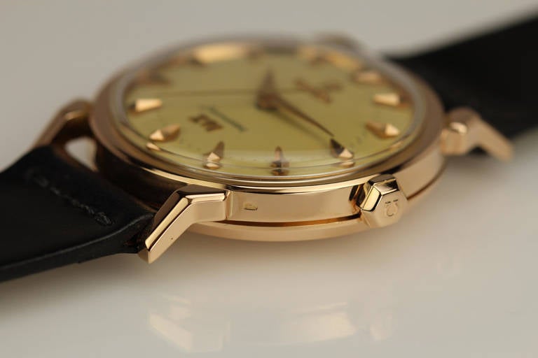 Men's Omega Rose Gold Seamaster XVI Commemorative Wristwatch Melbourne Olympics 1956