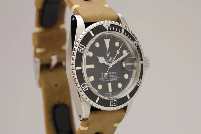 Men's Rolex Stainless Steel Submariner Wristwatch Ref 1680 circa 1970s