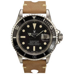 Retro Rolex Stainless Steel Submariner Wristwatch Ref 1680 circa 1970s