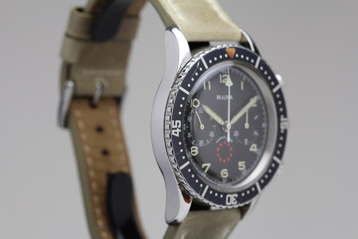 Bulova Stainless Steel Marine Star Chronograph Wristwatch circa 1970s 1