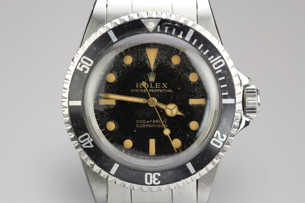 Rolex Stainless Steel Submariner Wristwatch Ref 5513 circa 1964