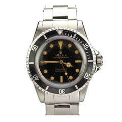 Vintage Rolex Stainless Steel Submariner Wristwatch Ref 5513 circa 1964